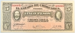 Numismática, México. Cédula de 5 Pesos 1915 P-S532a