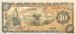 Numismática, México. Cédula de 10 Pesos 1914 P-S1107a