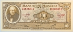 Numismática, México. Cédula de 100 Pesos 1972 P-61g FE