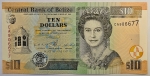 Numismática, Belize. Cédula de 10 Dólares 1997 P-62a FE