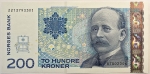 Numismática, Noruega. Cédula de 200 Kroner 2006 P-50d FE