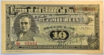 Numismática, Brasil. Cédula de 10 Mil Réis 1932 P-S782 Sob / FE
