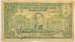 Numismática, Paraguai. Cédula de 100 Guaranis 1952 P-189a(1)