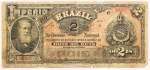 Numismática, Brasil. Cédula de 2 Mil Réis R-023 MBC-