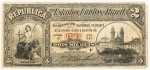 Numismática, Brasil. Cédula de 2 Mil Réis R-081b MBC