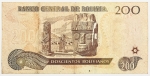 Numismática, Bolívia. Cédula de 200 Bolivianos P-232 MBC