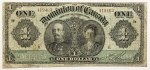 Numismática, Canadá. Cédula de 1 Dólar P-27a MBC