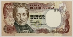 Numismática, Colômbia. Cédula de 500 Pesos P-423 FE