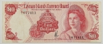 Numismática, Cayman. Cédula de 10 Dólares P-7 MBC