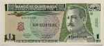 Numismática, Guatemala. Cédula de 1 Quetzal P-73b FE