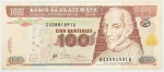 Numismática, Guatemala. Cédula de 100 Quetzal P-103 MBC