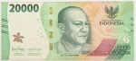Numismática, Indonésia. Cédula de 20.000 Rúpias P-166 MBC