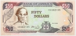 Numismática, Jamaica. Cédula de 50 Dólares P-79E FE