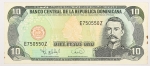 Numismática, República Dominicana. Cédula de 10 Pesos P-148 MBC+
