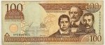 Numismática, República Dominicana. Cédula de 100 Pesos P-175 MBC Comemorativa 55 Anos BC República Dominicana