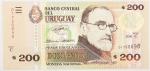 Numismática, Uruguai. Cédula de 200 Pesos P-89 FE