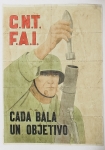 Militaria. Cupons de Racionamento. Espanha. Guerra Civil / II Guerra. 21x29cm. Picotado. Servindo como propaganda, convocação e divulgação, quando destacado como cupom de racionamento.