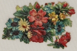 Colecionismo - Figurinha de Cigarros - (Difícil encontrar em boas condições) - Verso : ` Fumos e Cigarros Veado - Rua da Assemblêa 94-98  - Rio de Janeiro - Para Distribuição Gratuíta `  - Buquê Flores  - Figurinha originalmente recortada (tipo cards vitorianos) para ser utilizada na época em albuns decorados.
