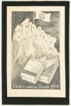 Colecionismo - Cigarros Belmont - Rascunho feito a mão referente a modelo para cartazetes promocionais dos Cigarros Belmont da Cia de Cigarros Souza Cruz - 17 x 12 cm - Peça original originária dos antigos arquivos da própria empresa.