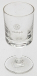 Colecionismo - Cálice de aperitivo em vidro da extinta Cia Aérea Brasileira VARIG  - Utilizado nas cabines dos aviões - primeira Classe - h= 8cm