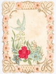 Colecionismo - Ephemera - Lindo cartão em alto relevo para serem ofertados em ocasiões especiais de casamentos, batizados, etc - Estilo Vitoriano - Muito utilizados na virada do século XIX/XX - 11 x 8 cm - possui ligeira mancha que não compromete a integridade da peça