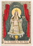 Colecionismo - Figurinha de Cigarro - Fábrica de Cigarros Gato Preto - Maranhão - Raríssima - N. Sra do Bom Parto - 7,5 x 5 cm - interessante registro da publicidade brasileira do início do século XX. Elas eram distribuídas como brindes promocionais junto aos maços de cigarros produzidos pela fábrica, durante as décadas de 1920 e 1930. 