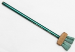 Colecionismo - Antigo lápis - 349 Maravilhoso Fritz Johanson Nº2 - Verde com Vassoura na ponta - intacto