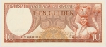 Numismática, Suriname. 10 Gulden 1963. Flor de estampa.