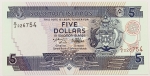 Numismática, Ilhas Salomão. 5 Dollars. Flor de estampa.