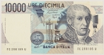 Numismática, Itália. 10.000 Liras. Soberba. Flor.