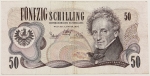 Numismática, Áustria. 50 Schilling 1970.