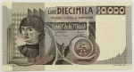 Numismática, Itália. 10.000 Liras.
