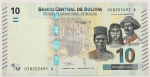 Numismática, Bolívia. 10 Bolivianos 1986. Flor de estampa.