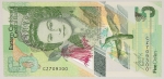 Numismática, Caribe. 5 Dollars. Polímero. Flor de estampa.