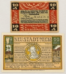 Numismática, Alemanha. Lote com 2 peças Notgeld. Raras.