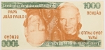Numismática, Brasil. 1000 Cruzeiros. Papa João Paulo II.
