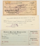 Cheques. Lote com 2. Sendo 1 raríssimo.
