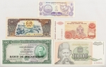 Miscelânea. Lote com 5 cédulas.