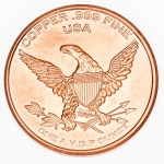 Numismática, EUA. Onça de cobre.