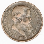 Numismática, Brasil. 40 Réis 1875.