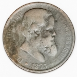 Numismática, Brasil. 40 Réis 1875.