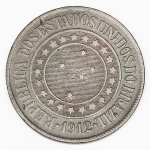 Numismática, Brasil. 40 Réis. Bronze. 1912. Rara.