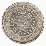 Numismática, Brasil. 40 Réis. Bronze. 1900.