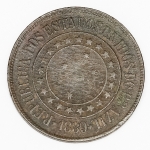 Numismática, Brasil. 40 Réis. Bronze. 1889.