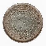 Numismática, Brasil. 40 Réis. Bronze. 1909.