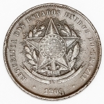 Numismática, Brasil. 20 Réis. Bronze. 1900.