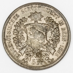 Numismática, Suíça. 5 Francos 1885. X e 517. Linda. Cópia.