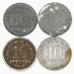 Numismática, Alemanha. Lote com 4 peças.
