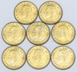 Numismática, Espanha. Lote com 8 peças. 1982.