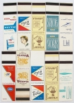 Filuminismo. Provas de cartelas de fósforos com marcas variadas de cigarros. 10 peças. Indústria fumageira. Raríssimas e muito antigas.